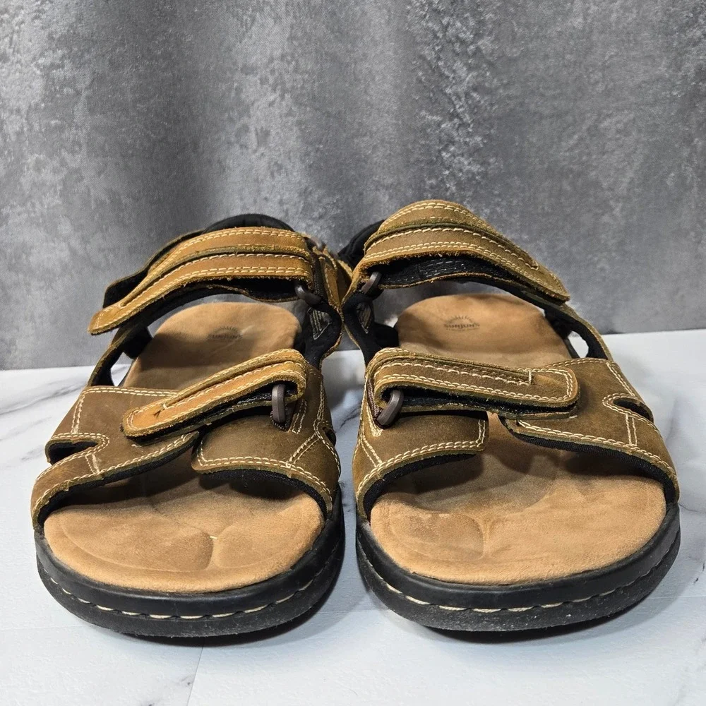 GH Bass Sunjuns Orlando Sandals Mens 13M Brown Leather Fisherman Casual Strappy